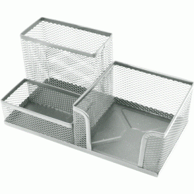 Фото Органайзер настольный пустой deVente металлический серый 4104014 от производителя, с доставкой по Хабаровску