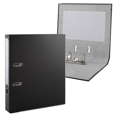 Фото Папка-регистратор 50мм PVC+картон Attomex черная 3093300/3093700 от производителя, с доставкой по Хабаровску