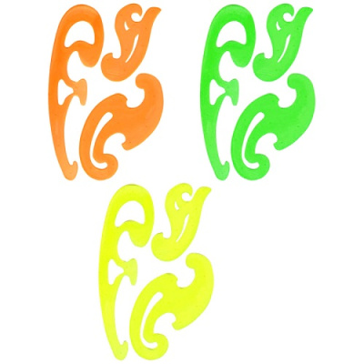 Фото Набор лекал СТАММ 3 шт неон ассорти ЛК02 от производителя, с доставкой по Хабаровску