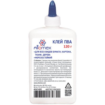 Фото Клей ПВА 120гр Attomex 4041400 от производителя, с доставкой по Хабаровску