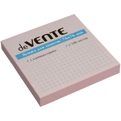 Фото Липкий блок 76х76мм 100л розовый пастель deVENTE 2010327 от производителя, с доставкой по Хабаровску