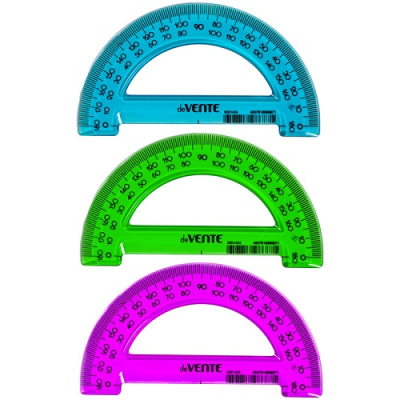 Фото Транспортир прозрачный 10см 180° deVENTE ассорти 5091424 от производителя, с доставкой по Хабаровску