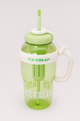 Бутылка с трубочкой 1400мл Ice cream зеленая DPWD-8133-02