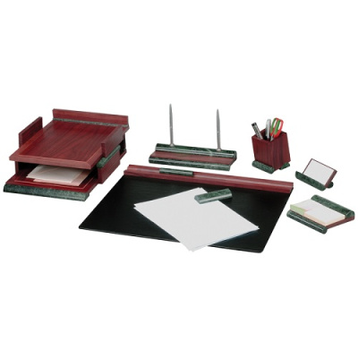 Фото Набор наст. деревянный 8пр Delucci красное дерево/зеленый мрамор MBn_08903 от производителя, с доставкой по Хабаровску