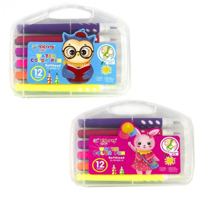 Фото Фломастеры-кисточки 12 цв Yalong Мульт mix YL191820-12 от производителя, с доставкой по Хабаровску