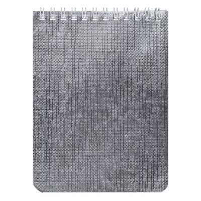 Фото Блокнот А6 40л клетка на гребне бумвинил METALLIC Серебро 40Б6бвВ1гр  059257 от производителя, с доставкой по Хабаровску