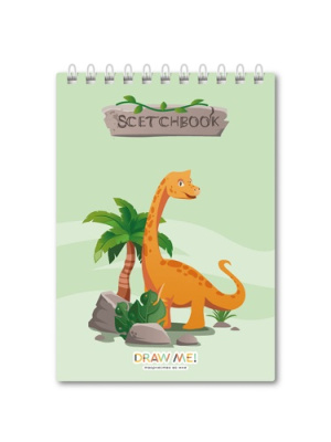 Фото Скетчбук 40л 140х200мм на гребне Радостный динозавр 18158 от производителя, с доставкой по Хабаровску