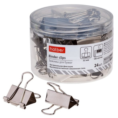 Фото Зажим для бумаг 32мм серебряный 1шт BC_059153  от производителя, с доставкой по Хабаровску