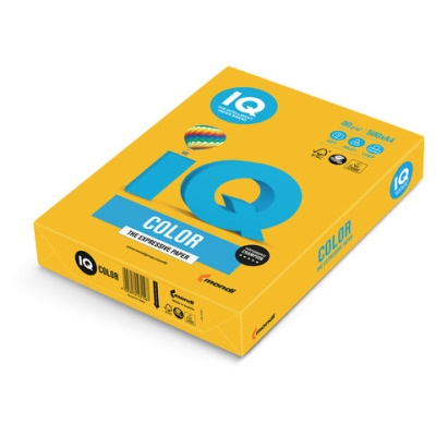 Бумага цветная А4 80г 500 интенсив желтая IQ COLOR SY40 