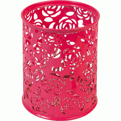 Фото Стакан для канц принадлежностей deVENTE круглый металл ярко-розовый 4104702 от производителя, с доставкой по Хабаровску