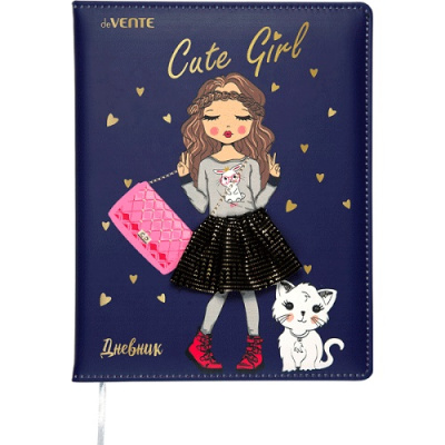 Фото Дневник школьный 1-11кл А5 48л deVENTE Cute Girl 2020252 от производителя, с доставкой по Хабаровску