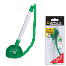 Фото Ручка шар на липучке 0,5 синяя BRAUBERG корпус зеленый 141350 от производителя, с доставкой по Хабаровску