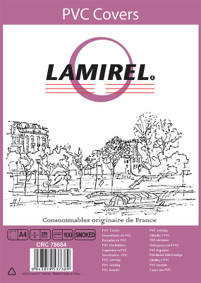 Фото Обложки Lamirel Transparent A4, PVC, дымчатые, 200мкм, 100шт, шт от производителя, с доставкой по Хабаровску