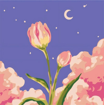 Фото Картина по номерам Draw Me! Flower in the night 20х20см 156-HB3091 от производителя, с доставкой по Хабаровску