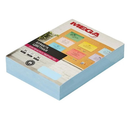 Бумага цветная А4 160г 250л пастель голубая Promega jet 