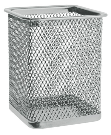 Фото Стакан для канц принадлежностей deVENTE квадрат металл серый 4104015 от производителя, с доставкой по Хабаровску