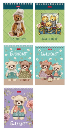 Фото Блокнот А6 40л клетка на гребне Любимые топтыжки 40Б6В1гр от производителя, с доставкой по Хабаровску