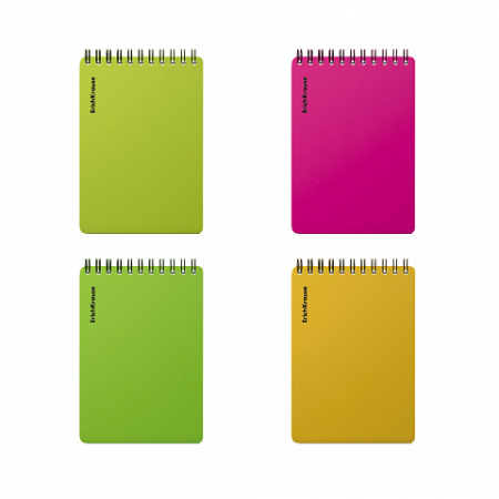 Фото Блокнот А6 80л клетка на гребне пластиковая обложка ErichKrause Neon 63647 от производителя, с доставкой по Хабаровску