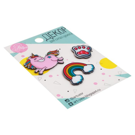 Фото Набор акриловых украшений для скрапбукинга 7х11см в ассортименте от производителя, с доставкой по Хабаровску