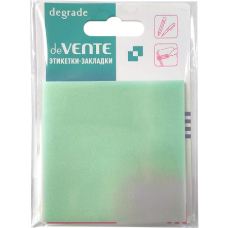 Фото Липкий блок 76х76мм 50л deVENTE Degrade искрящийся пластик зеленый 2011409 от производителя, с доставкой по Хабаровску