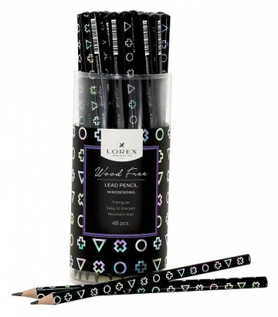 Фото Карандаш чернографитный НВ без ластика LOREХ WOOD FREE MINDBENDING LXLPWF-MB от производителя, с доставкой по Хабаровску