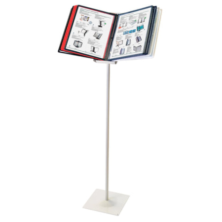 Фото Дисплей-система А4 напольная BRAUBERG SOLID 10 панелей серая металл  (цветные панели) 236724 от производителя, с доставкой по Хабаровску