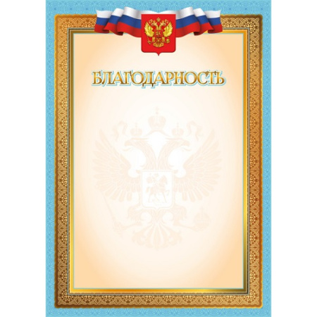 Фото Благодарность А4 105 г/кв.м 4273Э от производителя, с доставкой по Хабаровску