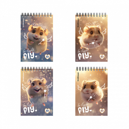 Фото Блокнот А6 60л клетка на гребне ErichKrause Fluffy 63382 от производителя, с доставкой по Хабаровску