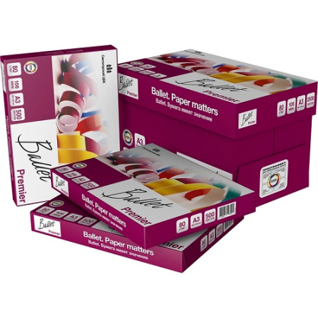  Бумага А3, А, 80г, 500л, 162%, BALLET Premier  - Заказать или купить в Хабаровске
