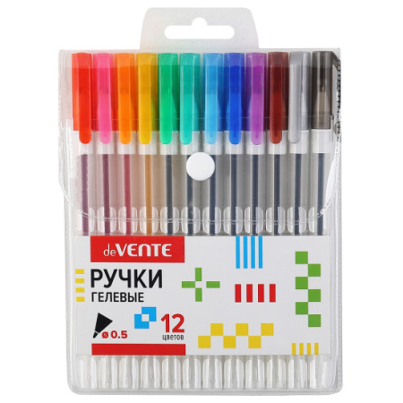 Фото Набор гел ручек 12цв 0,5мм deVENTE Hit 5051375 от производителя, с доставкой по Хабаровску