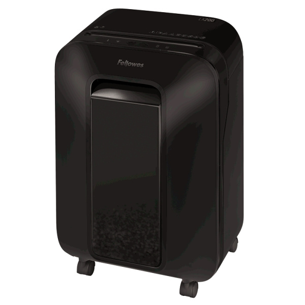 Фото Шредер Fellowes Powershred LX200, черный, DIN P-4, 4х12 мм, 12 лст., 22 лтр., Jam Proof, SafeSens, ш от производителя, с доставкой по Хабаровску
