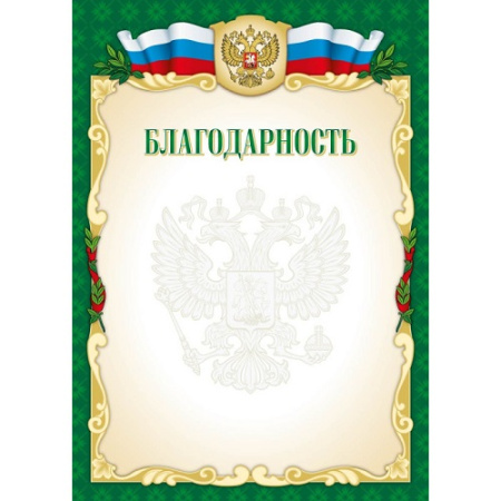 Фото Благодарность А4 200 г/кв.м 4274 от производителя, с доставкой по Хабаровску