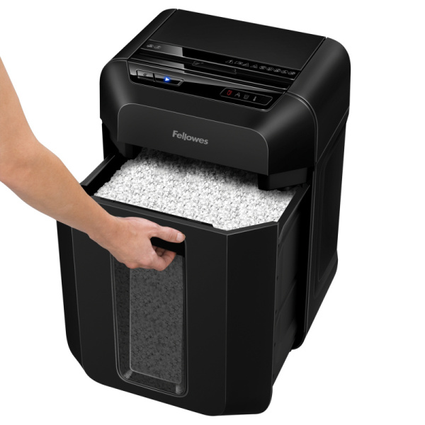 Фото Шредер Fellowes AutoMax 90M, минирезка DIN P-4, 4х12 мм, автоподача 90 лст., 17 лтр., автореверc, шт от производителя, с доставкой по Хабаровску