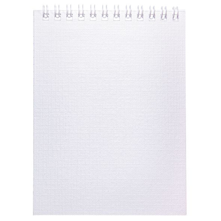 Фото Блокнот А6 40л клетка на гребне бумвинил METALLIC Белый 40Б6бвВ1гр  от производителя, с доставкой по Хабаровску
