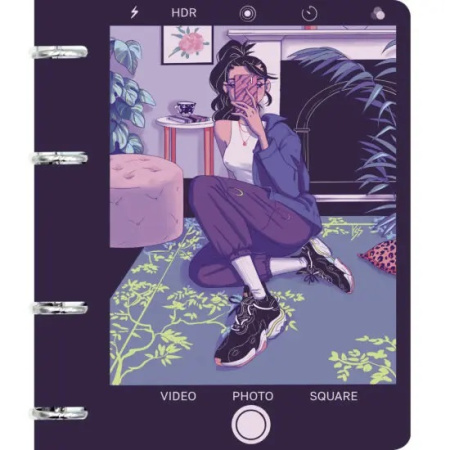 Фото Тетрадь 80л А5 клетка на кольцах Селфи (Эксклюзив) ТК805194 от производителя, с доставкой по Хабаровску