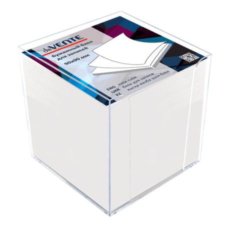 Фото Блок для записи 9х9х9см белый в пластик боксе deVENTE 2013402 от производителя, с доставкой по Хабаровску