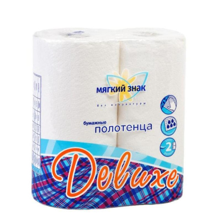 Полотенца бумажные 2шт Мягкий знак Deluxe