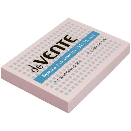 Фото Липкий блок 51х76мм 100л розовый пастель deVENTE 2010310 от производителя, с доставкой по Хабаровску