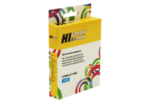 Картридж Hi-Black (HB-LC1100C/LC980C) для Brother DCP-145C/195C/MFC-165C/MFC-250C, C