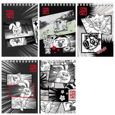 Фото Блокнот А6 40л клетка на гребне Смешарики 40Б6В1гр от производителя, с доставкой по Хабаровску