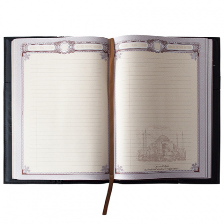 Фото Ежедневник большой в кожаном переплете с художественной вставкой 008-08-47 от производителя, с доставкой по Хабаровску