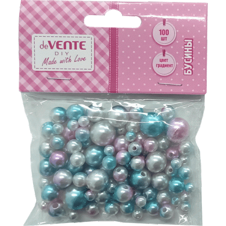 Фото Бусины круглые перламутровые deVENTE Green Forest 100шт мятно-розовый 8001208 от производителя, с доставкой по Хабаровску
