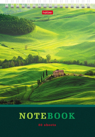 Фото Блокнот А5 80л клетка на гребне Зеленые долины 80Б5В1гр_29871 от производителя, с доставкой по Хабаровску