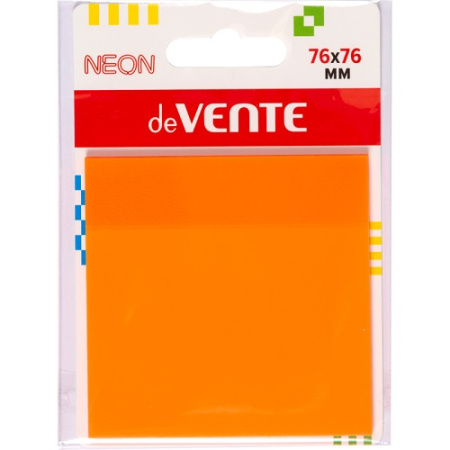 Фото Липкий блок 76х76мм 50л deVENTE пластик оранжевый 2011331 от производителя, с доставкой по Хабаровску