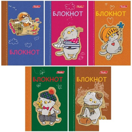 Фото Блокнот А7 48л клетка на склейке Кот Басик 48Б7В1к от производителя, с доставкой по Хабаровску
