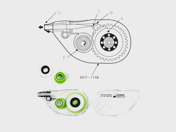Фото Запаска к штрих-ленте 5ммх8м 2шт Balune BCT-1158R от производителя, с доставкой по Хабаровску