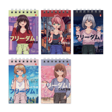 Фото Блокнот А7 40л клетка на гребне ANIME FREEDOM ассорти 3-40-728 от производителя, с доставкой по Хабаровску